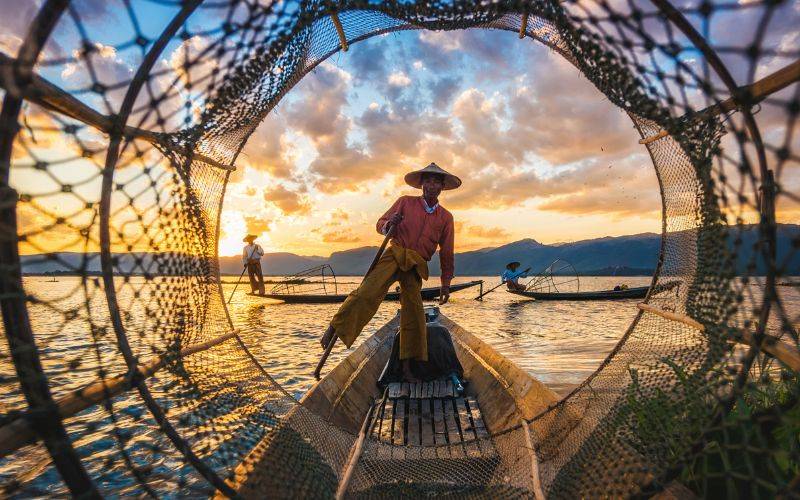 Pescatori nel Lago Inle
